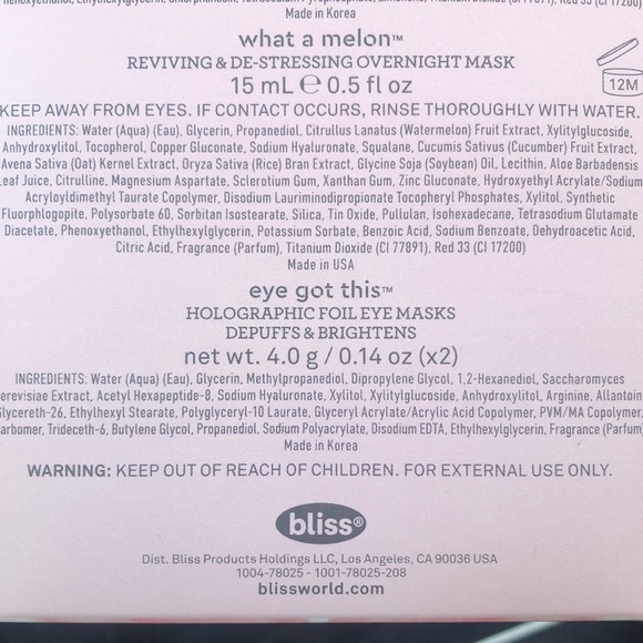 Bliss 5 piece mask set - clean beauty and vegan - Picture 12 of 14